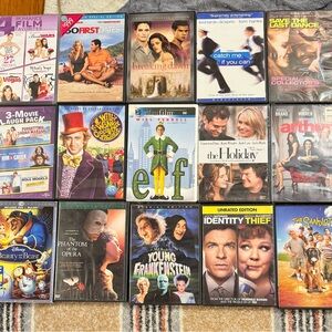 Mixed DVD Movie Lot - 15 Classic Titles (Elf, Catch Me If You Can, The Holiday)